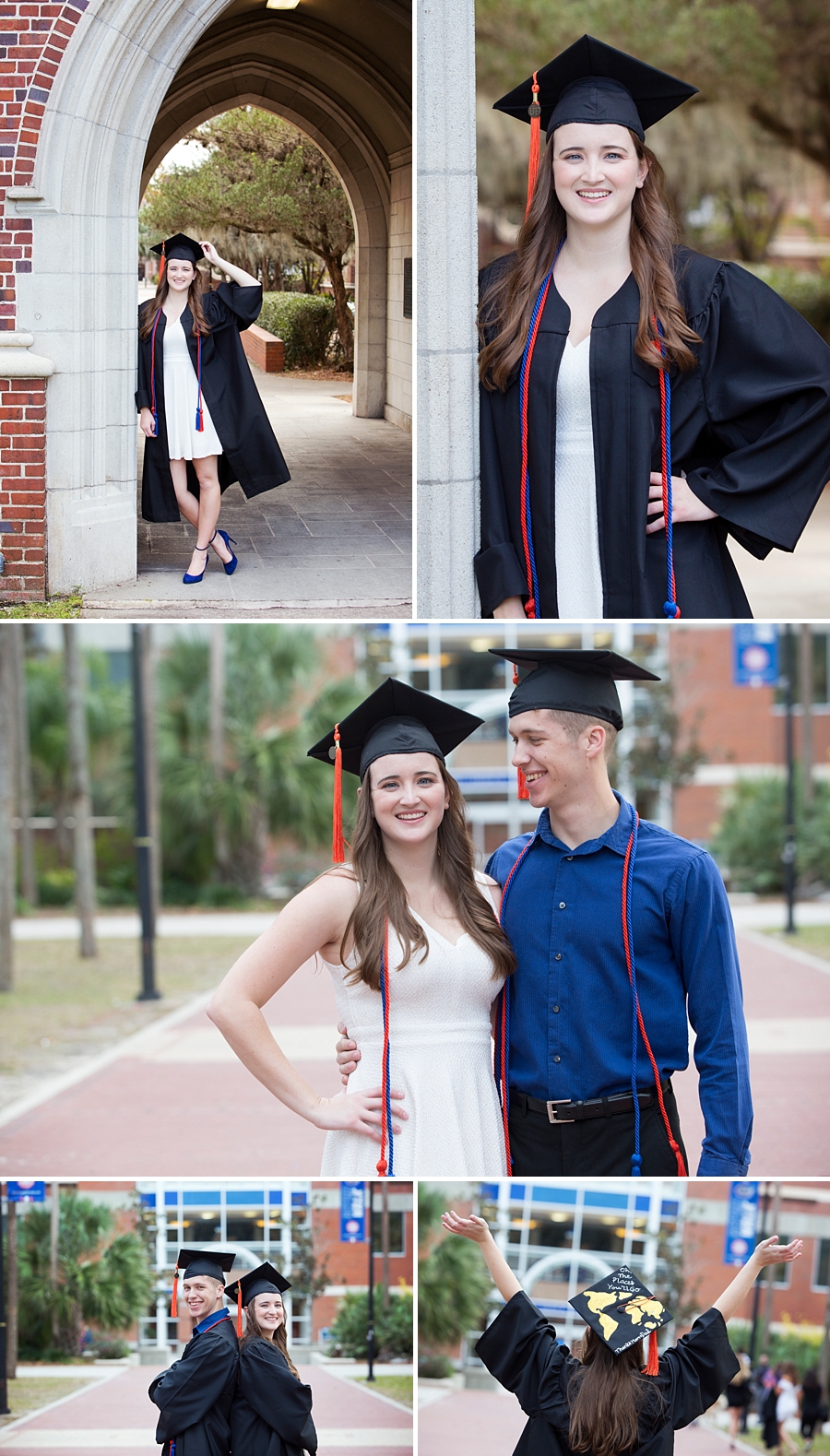 UF college graduate, graduation photos on campus