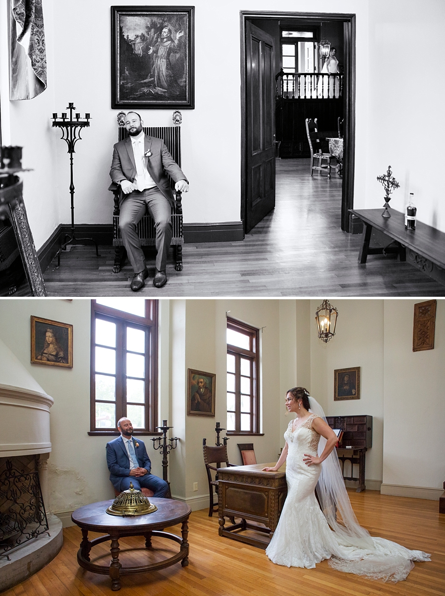 bride and groom in governor's office st. augustine