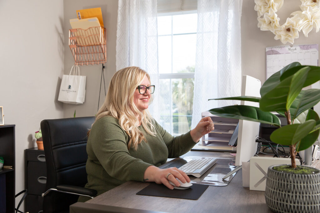 Branding image of realtor at her desk