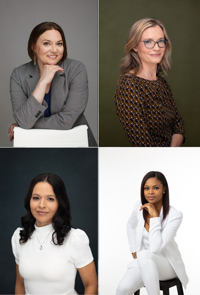 studio headshots of women