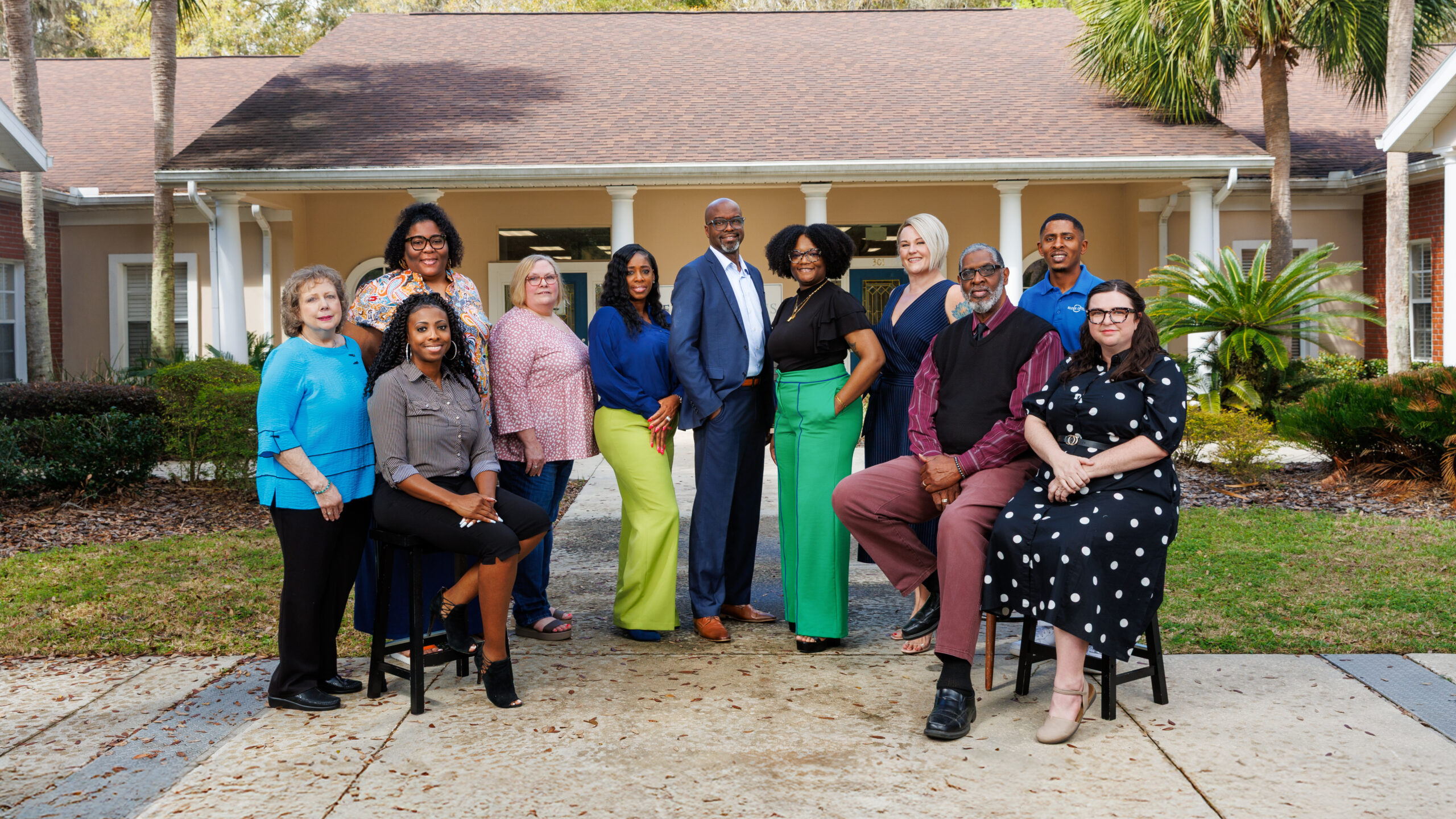 group shot of lead team of a healthcare nonprofit group